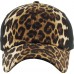 Leopard Ponycap Messy High Bun Ponytail Adjustable Baseball Cap Hat  eb-30665532